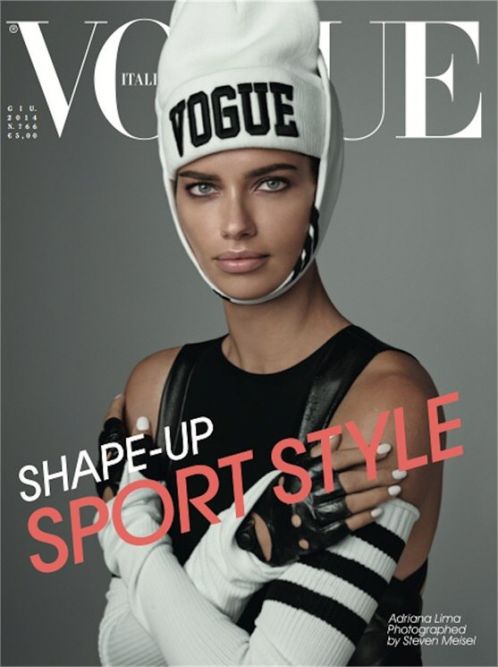 Адриана Лима для июньской обложки итальянского Vogue