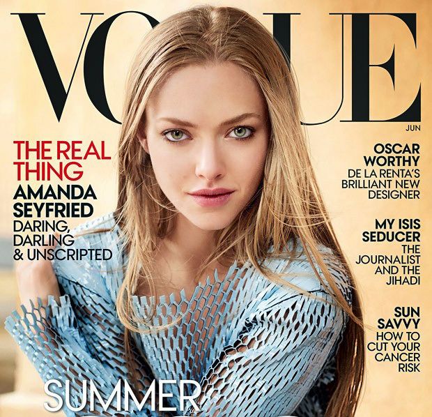 Аманда Сейфрид на обложке Vogue 