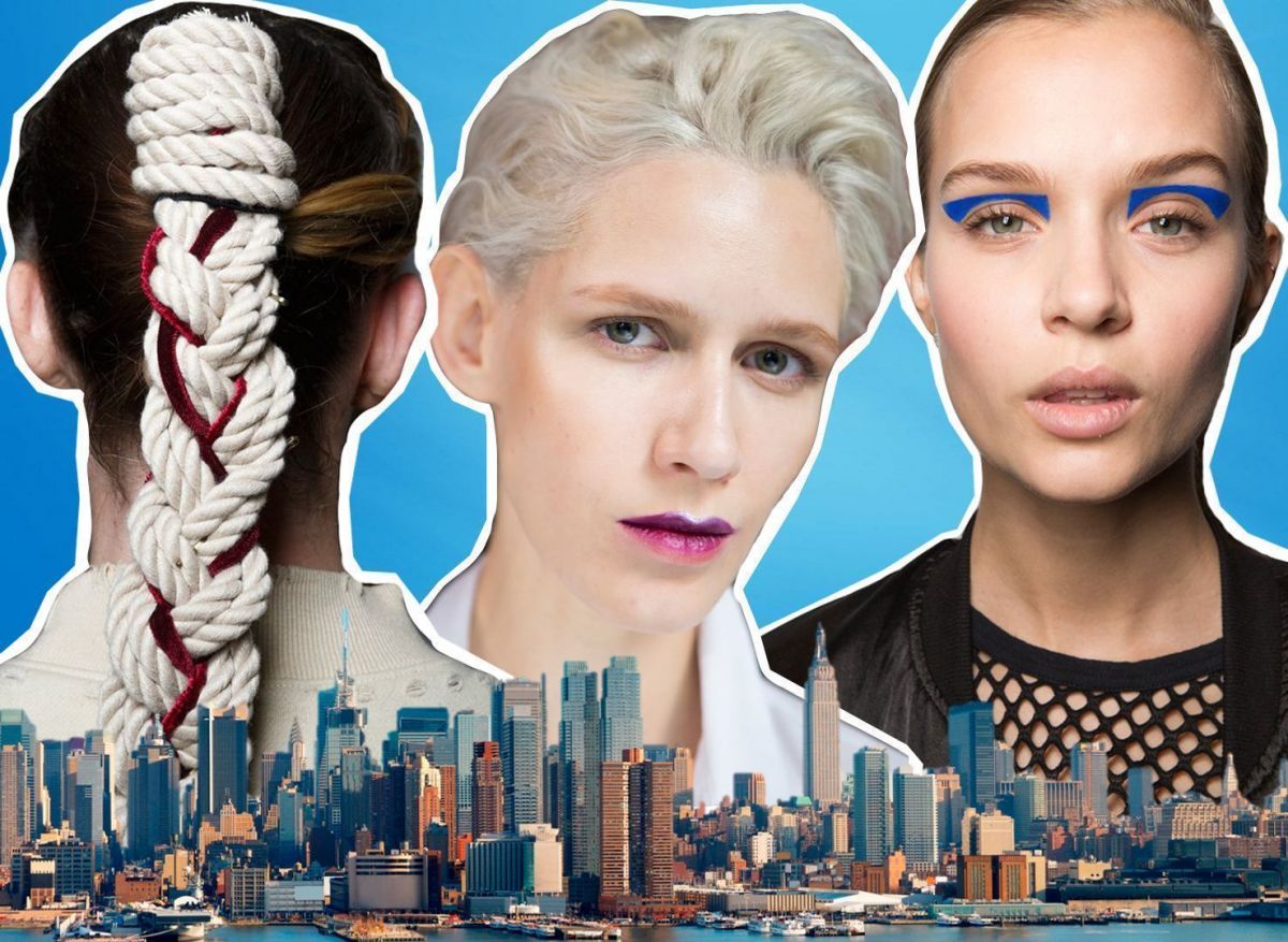 Неделя моды в Нью-Йорке: зацелованные губы, косы, нюд и цветные стрелки