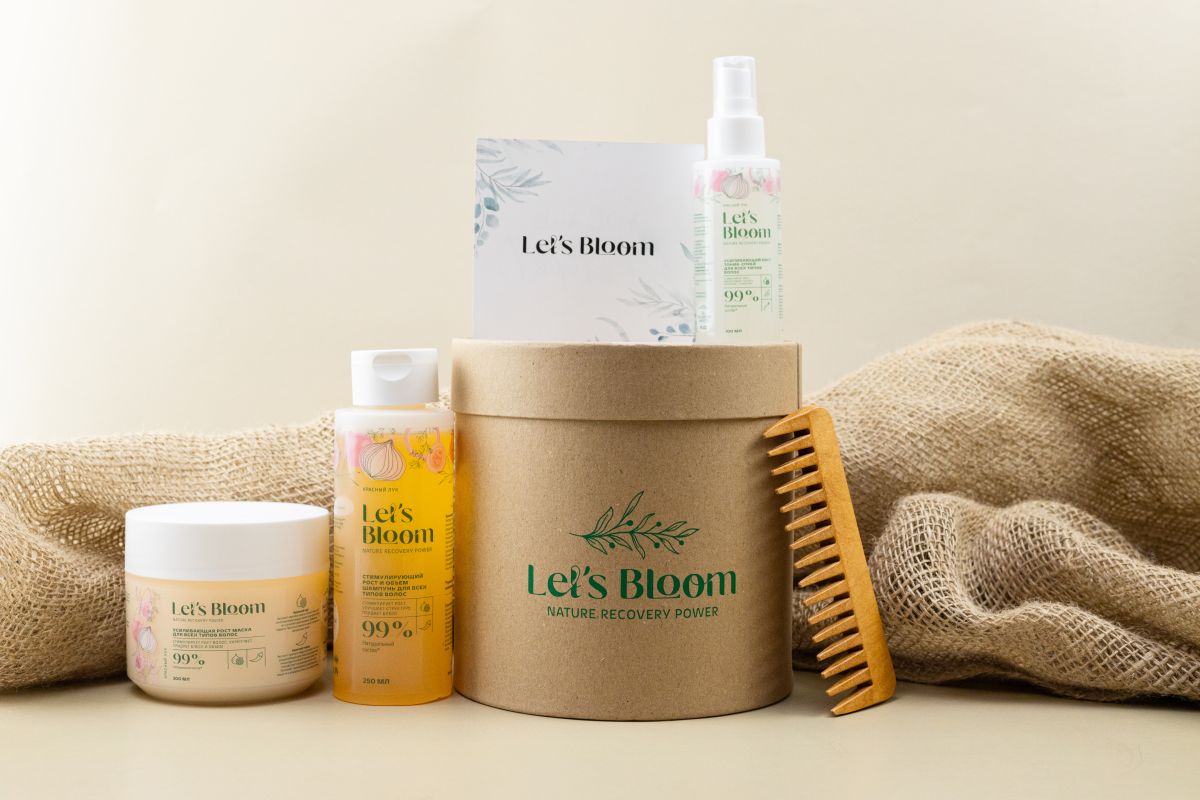 Подарочный набор средств для роста волос от бренда Let’s Bloom